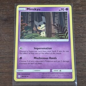 Pokemon Mimikyu #96 Sun & Moon - Cosmic Eclipse NON Holo 96/236 Card